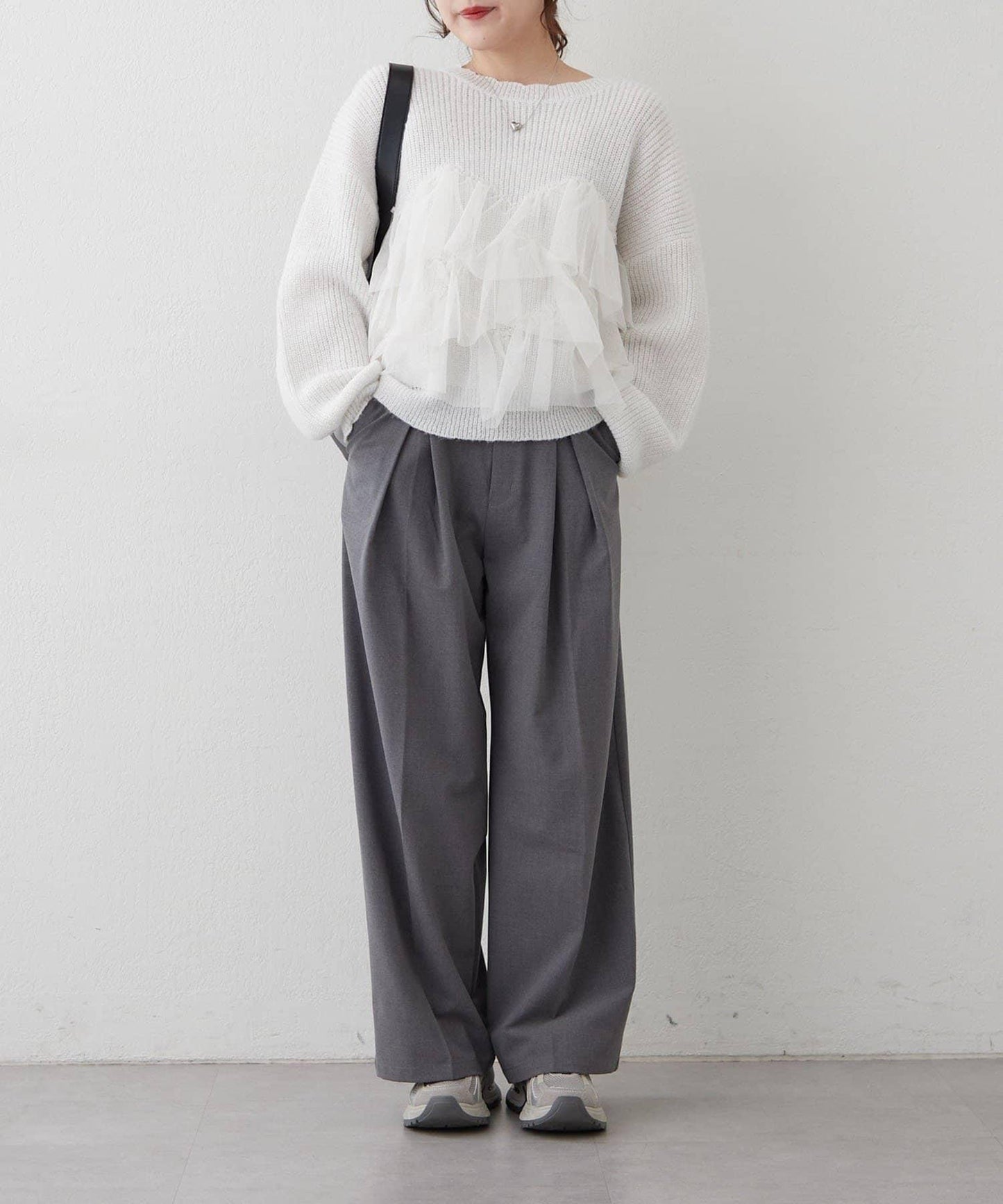 【RMAF】帶網紗亮片針織衫