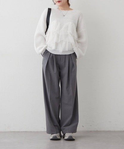 【RMAF】帶網紗亮片針織衫