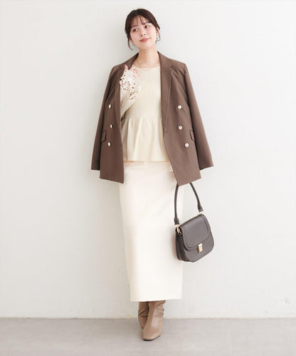 袖部蕾絲荷葉邊針織衫