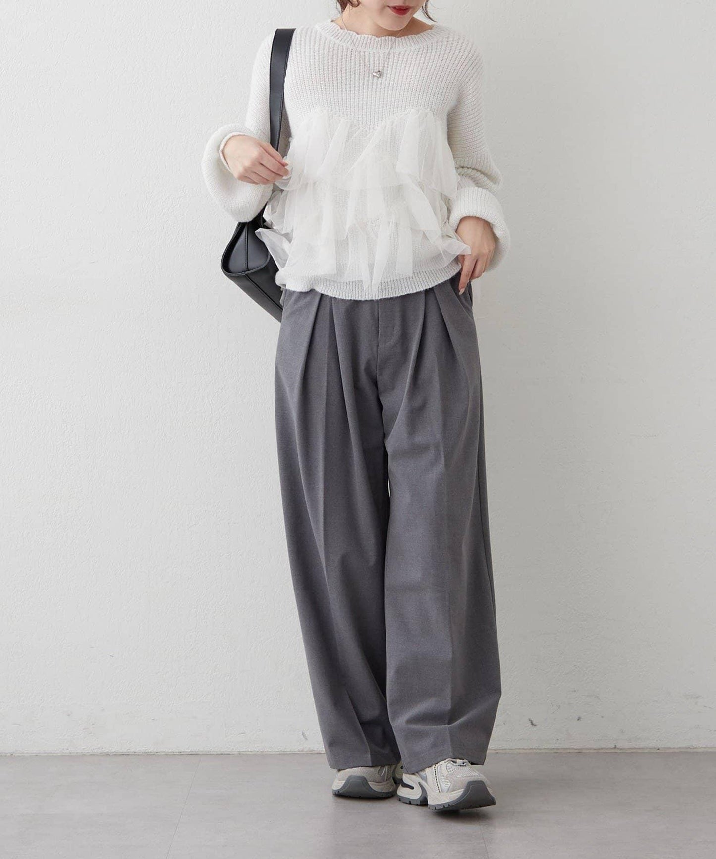 【RMAF】帶網紗亮片針織衫