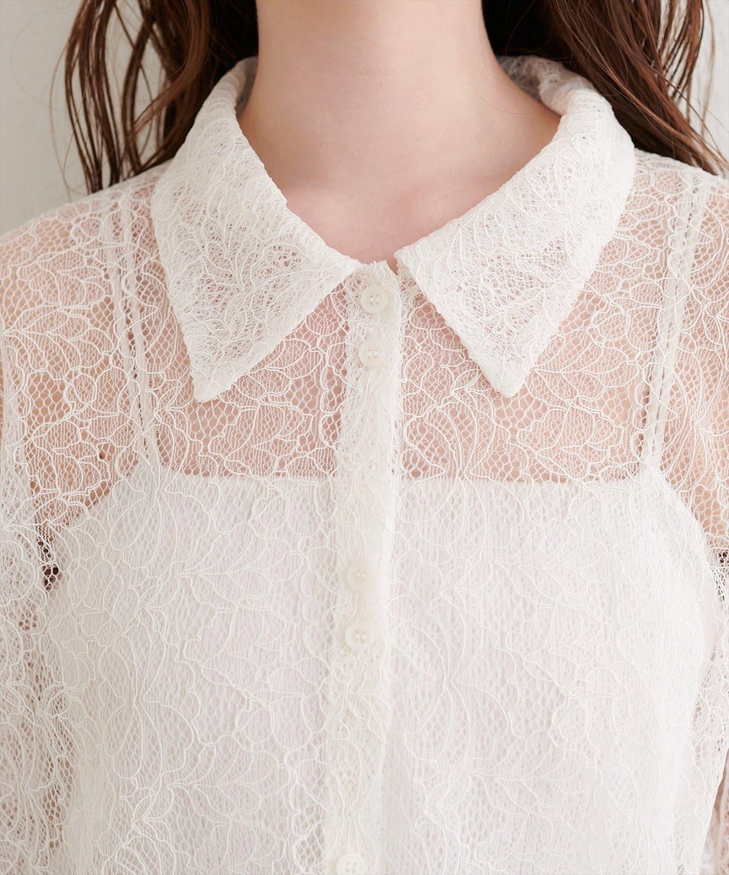 蕾絲蝴蝶結領襯衫