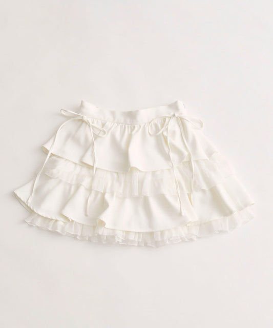 荷葉邊層疊迷你裙