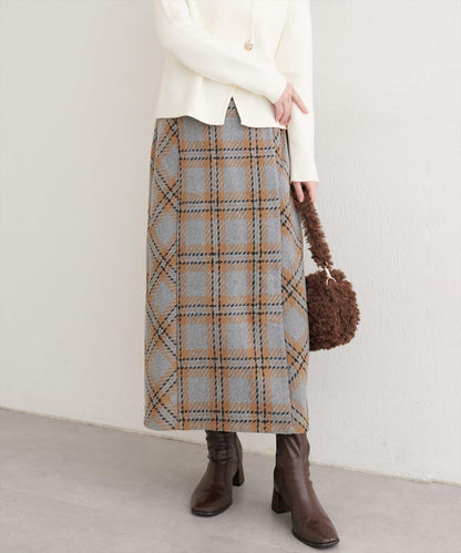 可選長度格紋修身半身裙