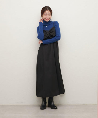 〈osono〉扭結蝴蝶結吊帶連衣裙