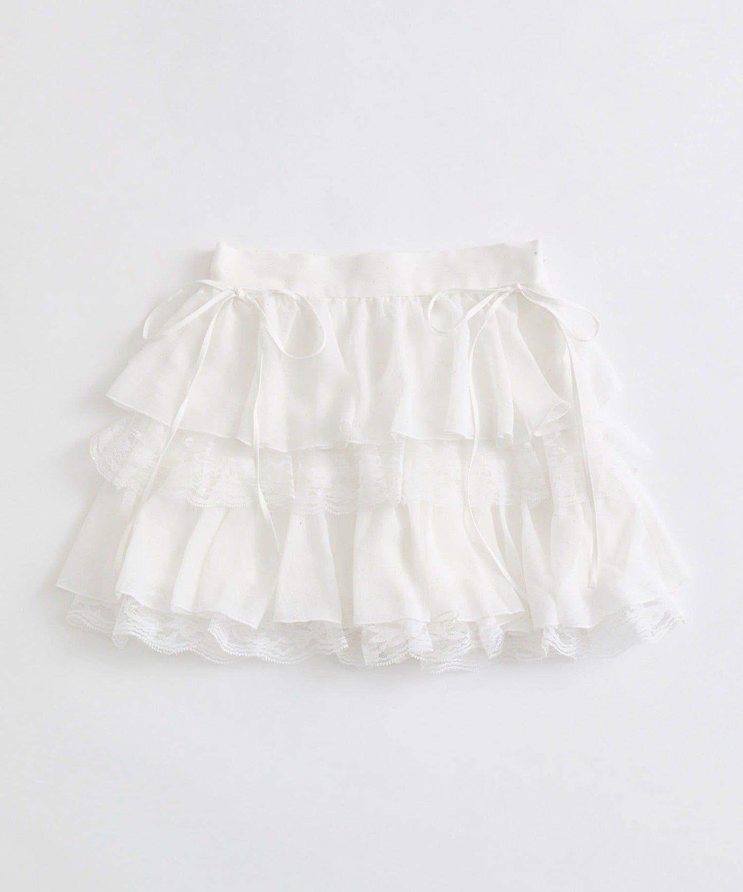 荷葉邊層疊迷你裙