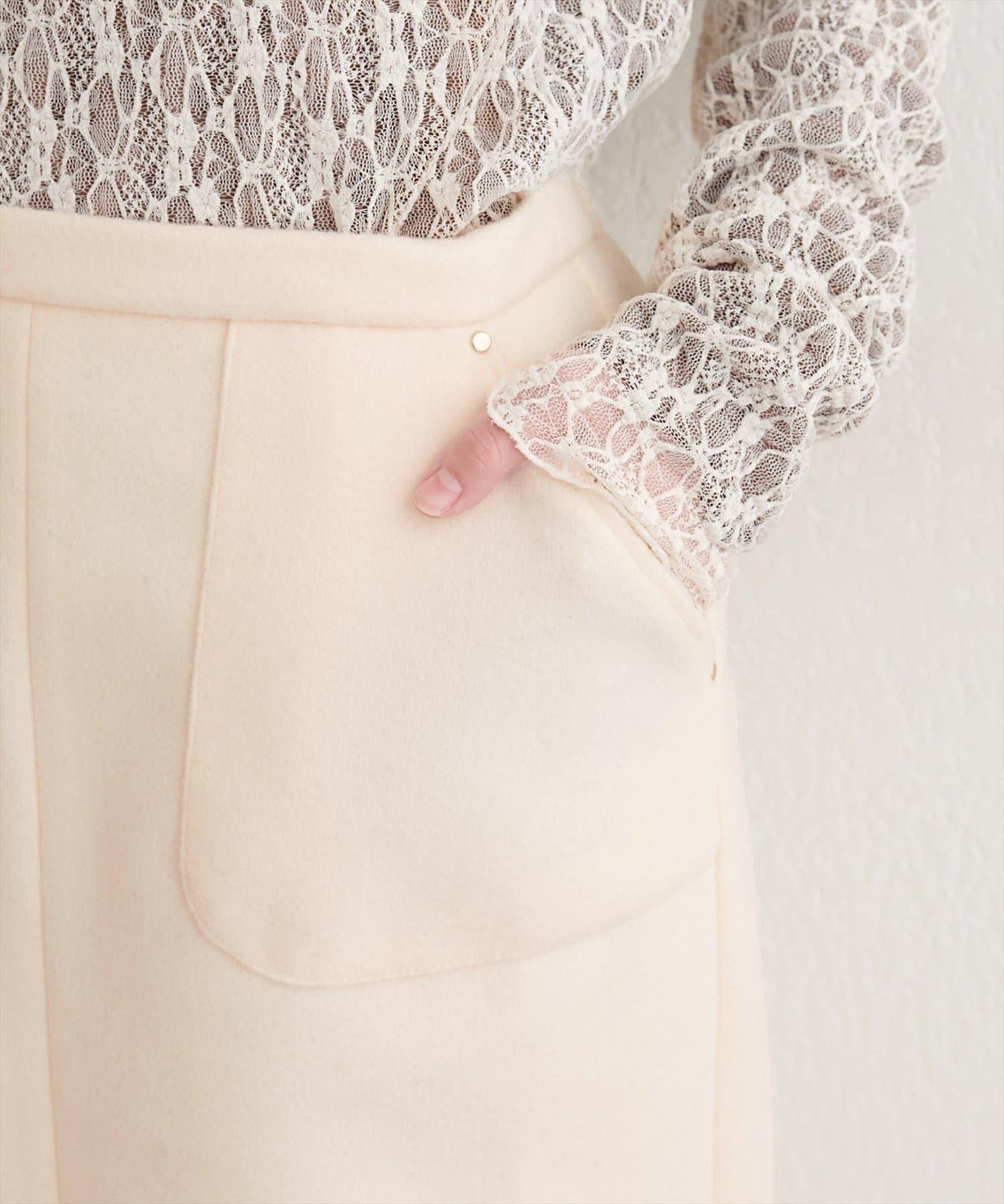 羊毛感彈力半身裙