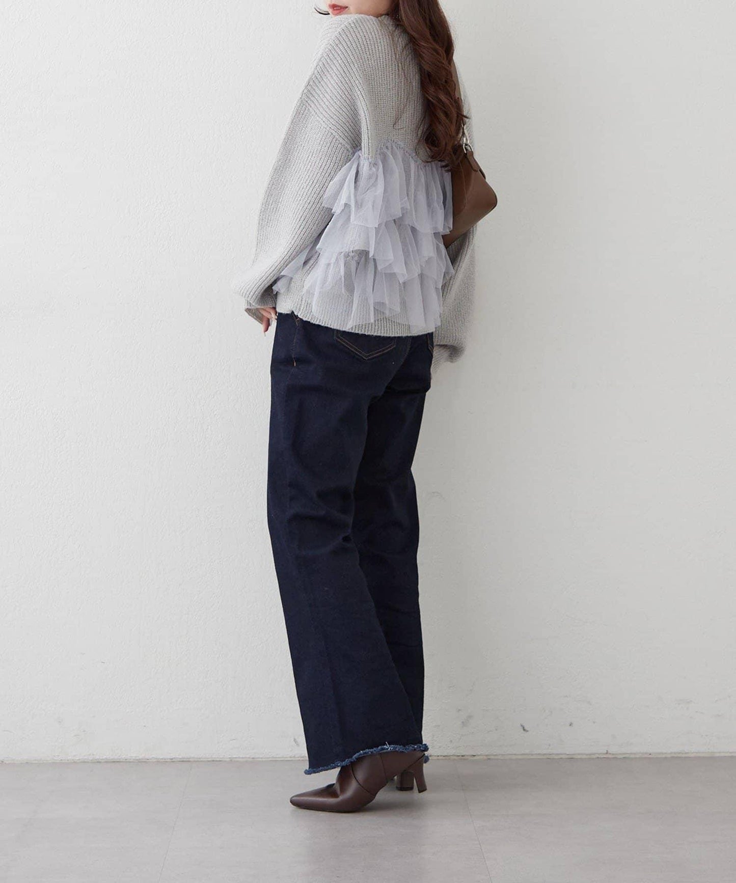 【RMAF】帶網紗亮片針織衫