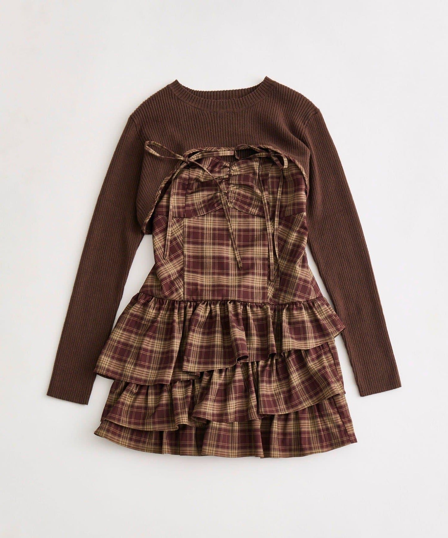 針織套裝迷你吊帶連衣裙