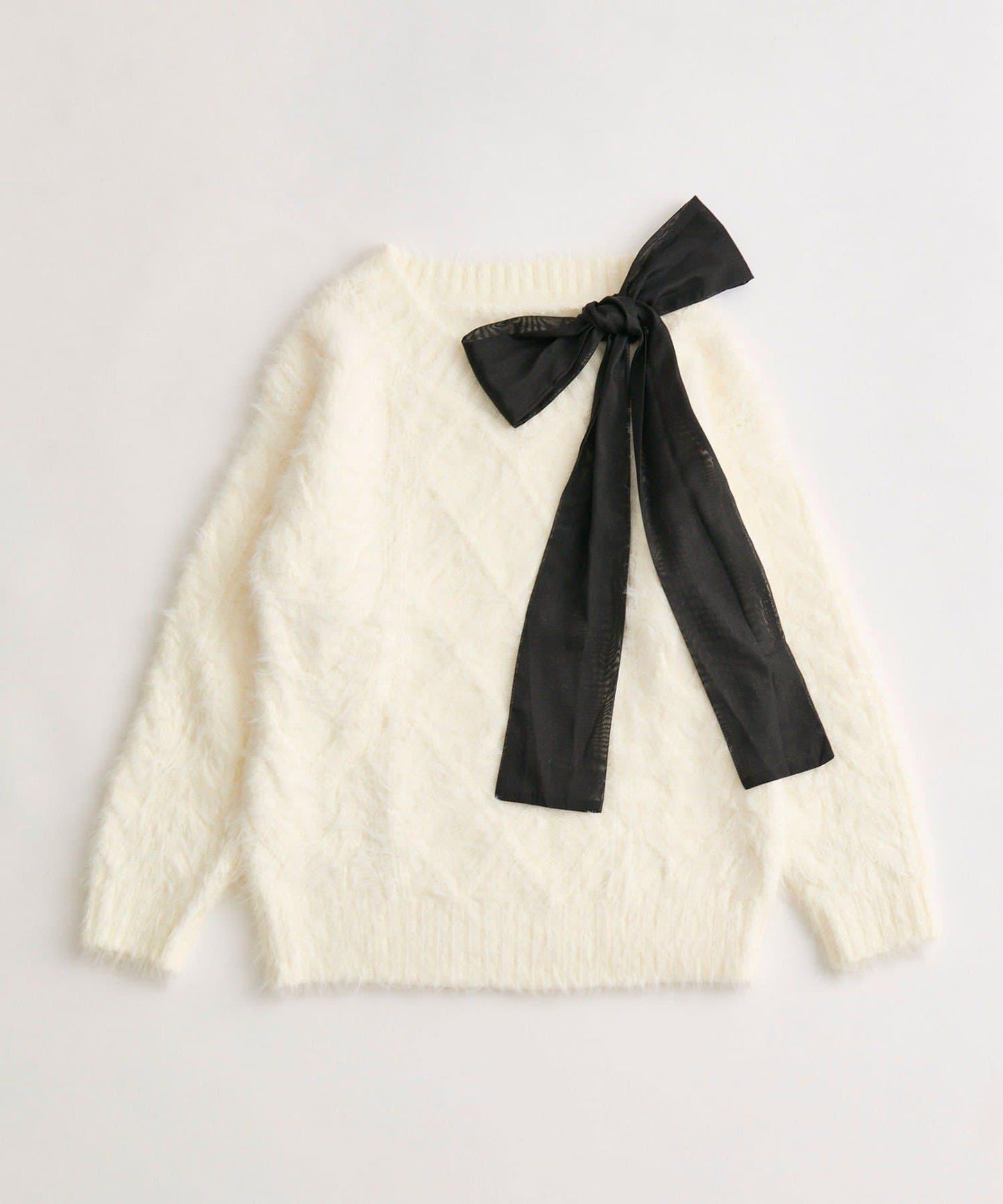 蓬鬆麻花針織連衣裙