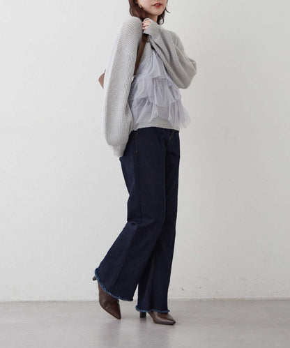 【RMAF】帶網紗亮片針織衫