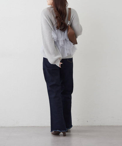 【RMAF】帶網紗亮片針織衫