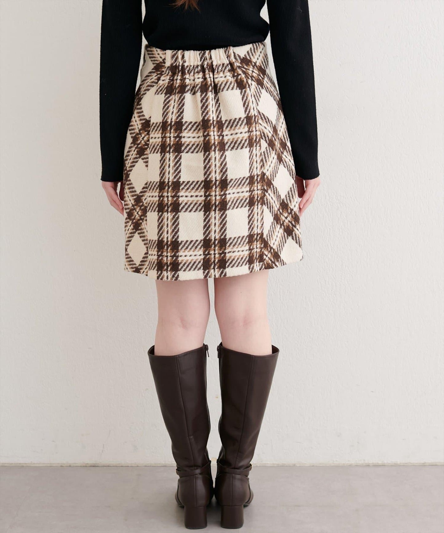 可選長度格紋修身半身裙
