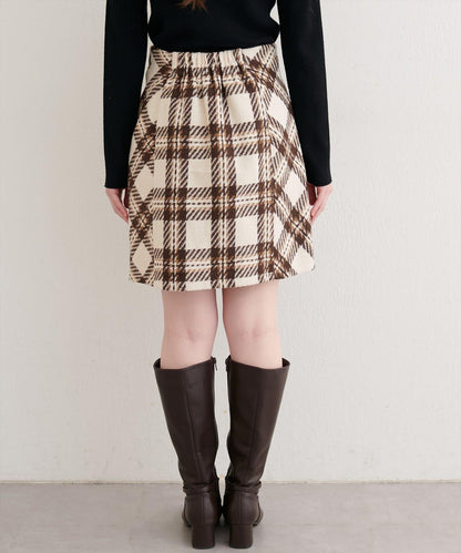 可選長度格紋修身半身裙