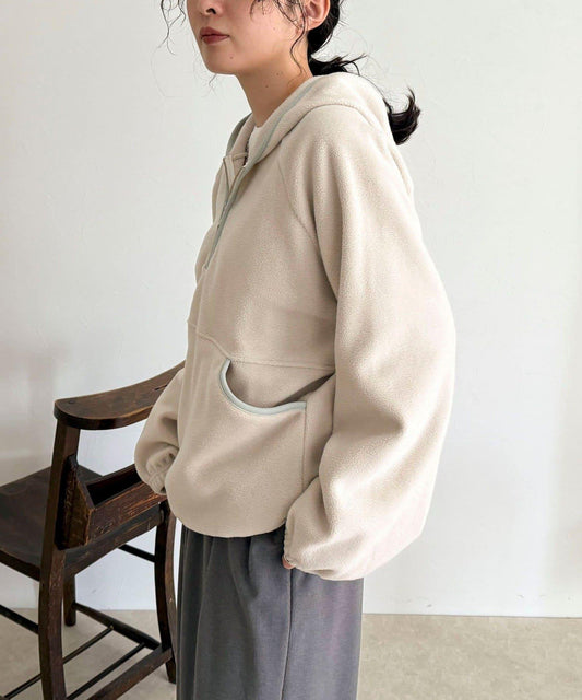 連帽抓絨套頭衫