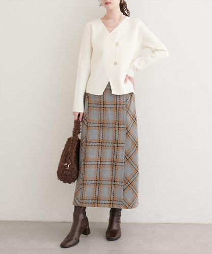 可選長度格紋修身半身裙