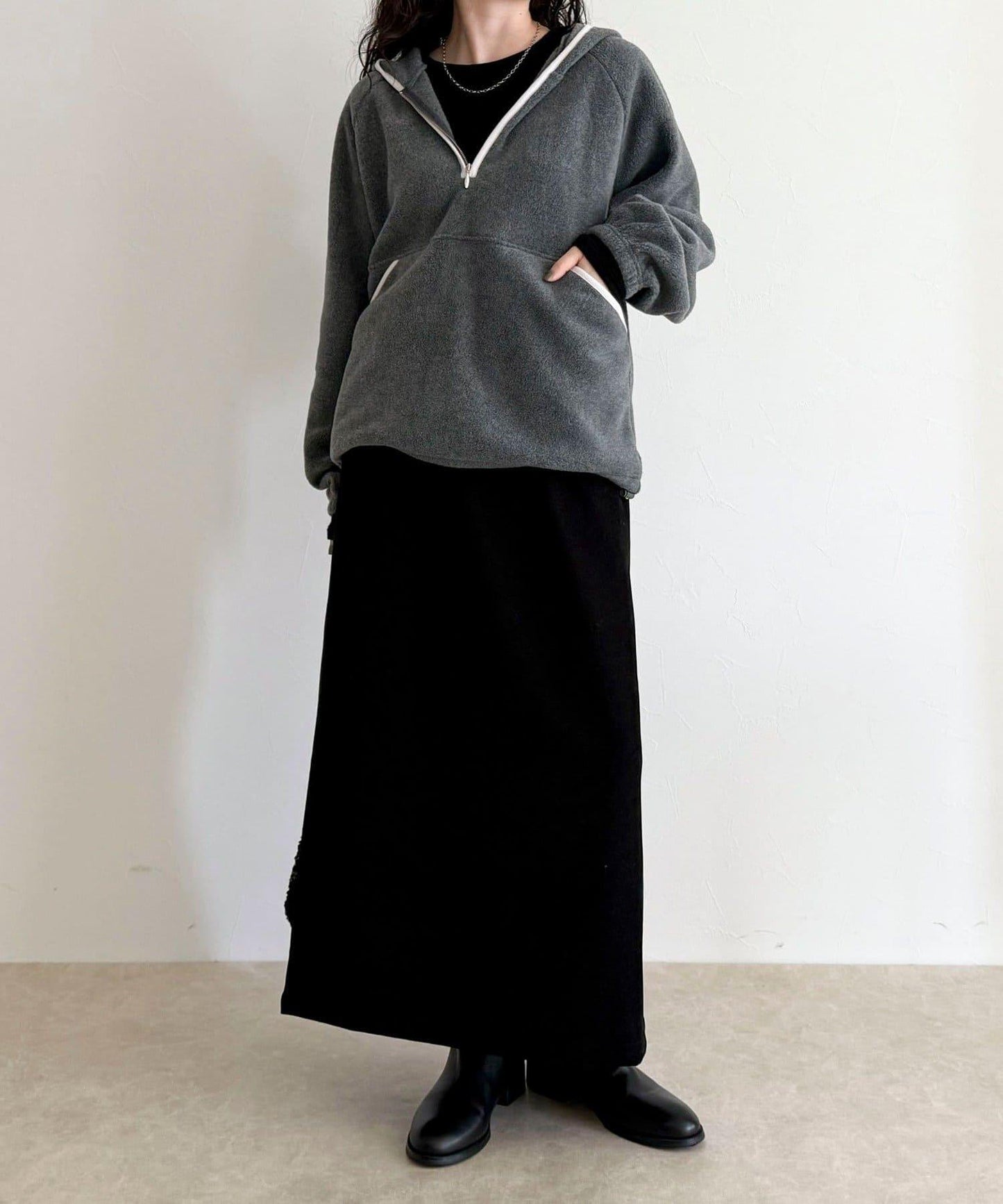 連帽抓絨套頭衫