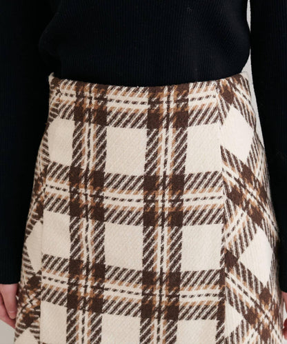 可選長度格紋修身半身裙