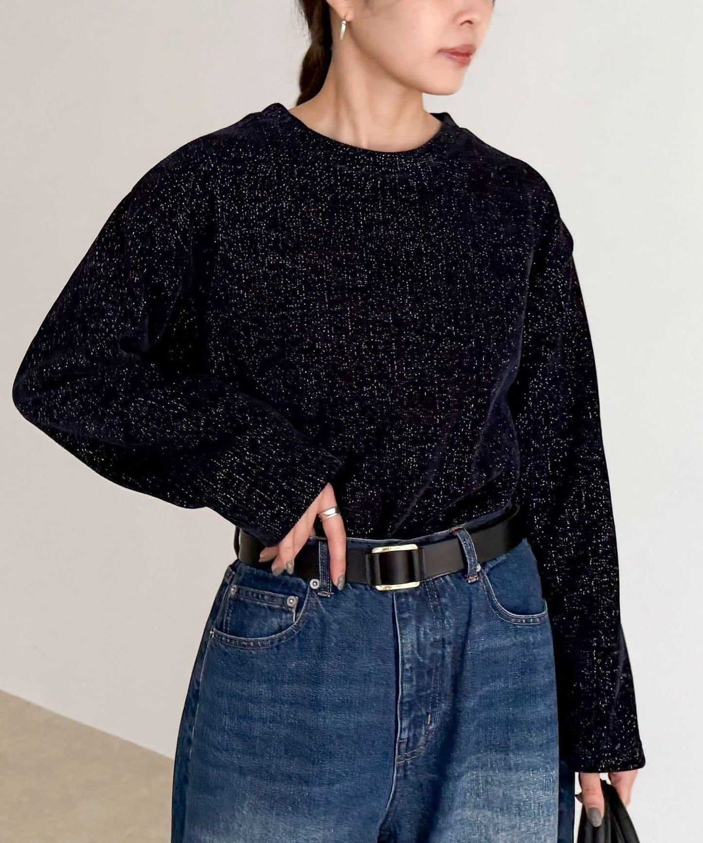 亮片毛線套頭衫