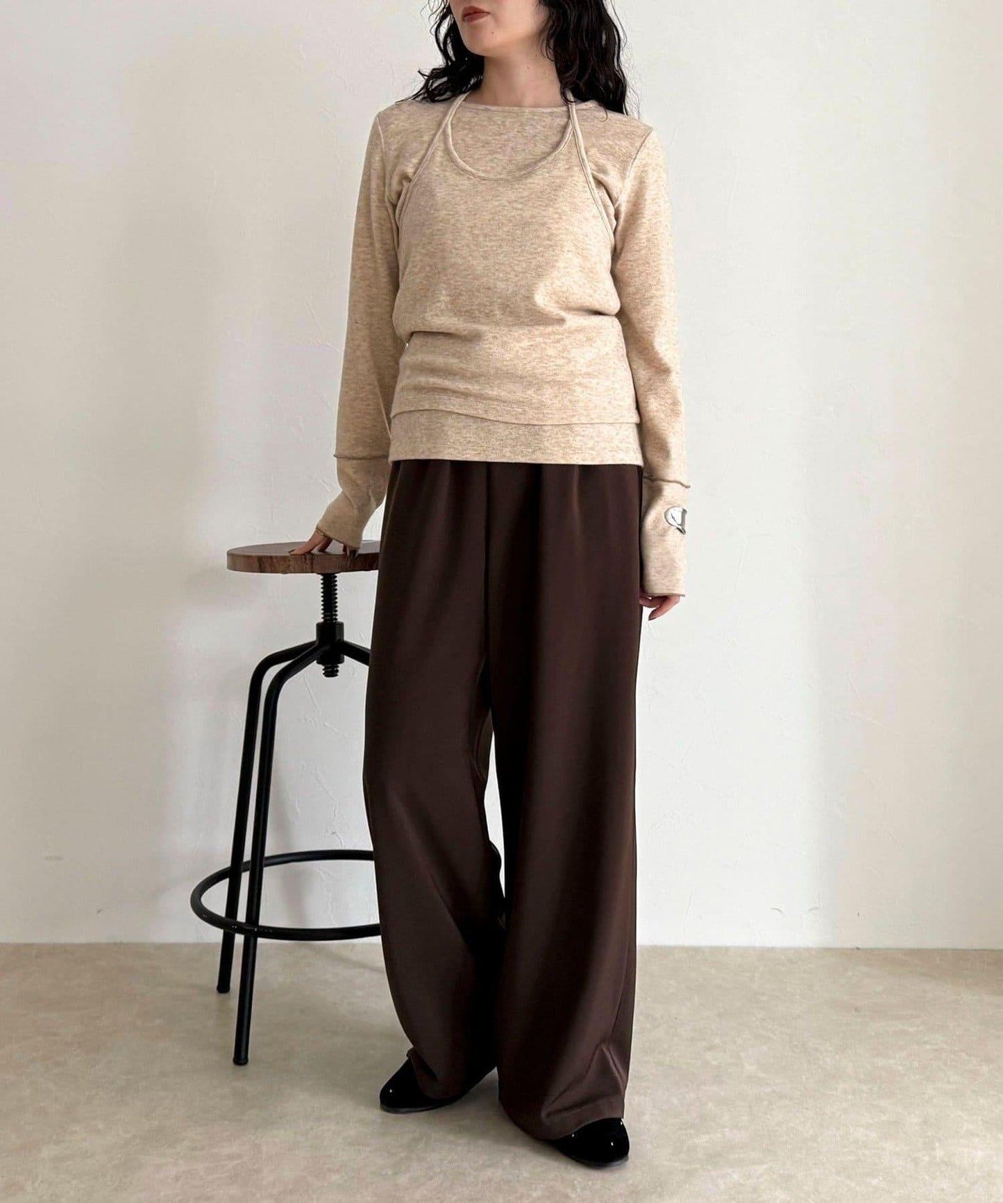 吊帶背心疊穿長袖T恤套裝