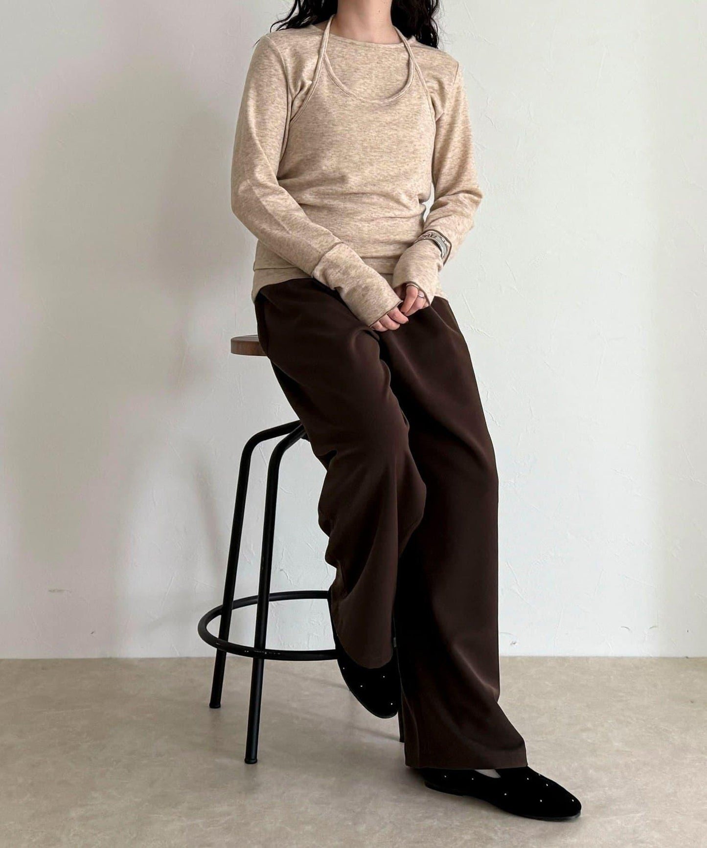 吊帶背心疊穿長袖T恤套裝