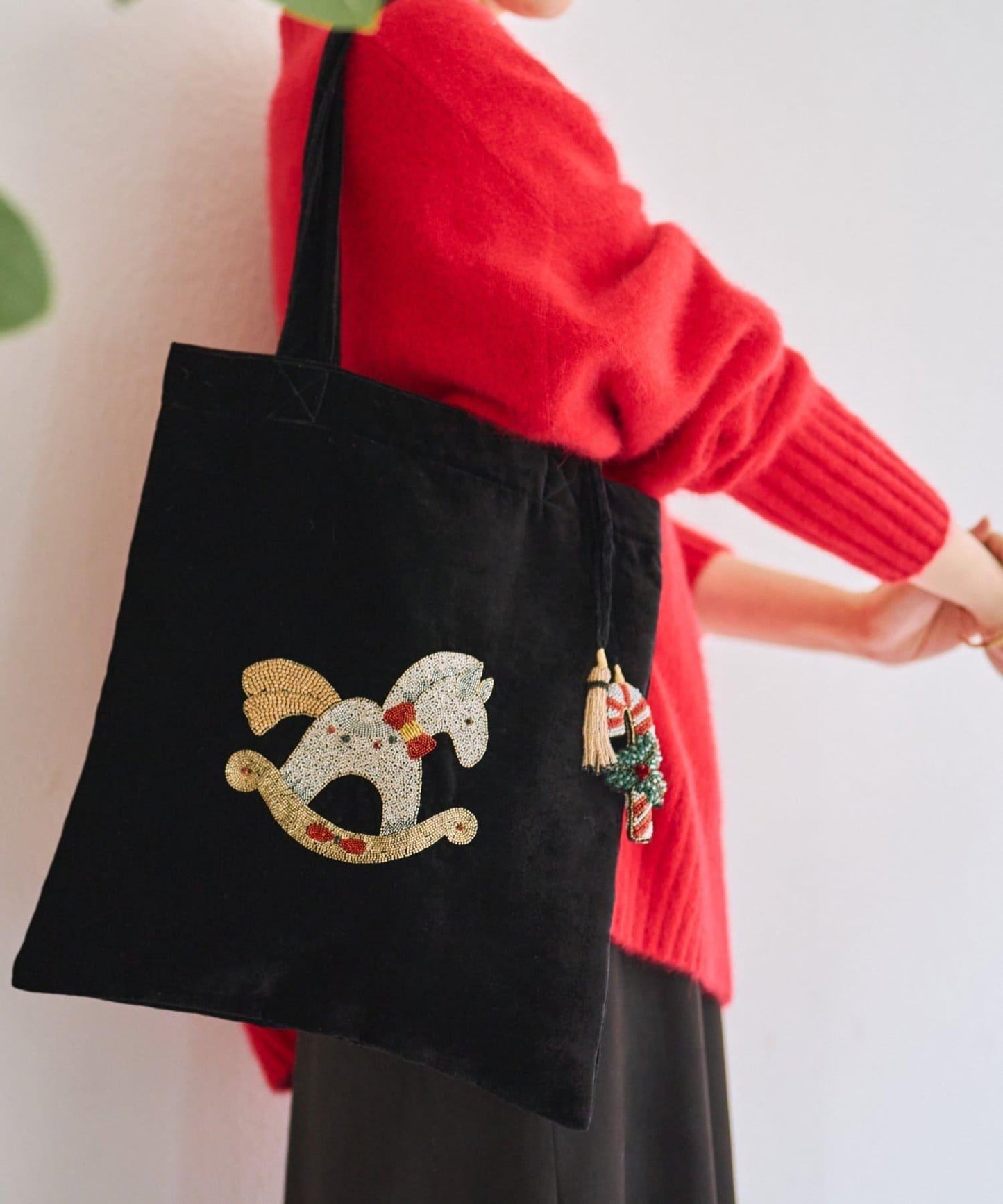 《CITRUS》木馬刺繡托特包