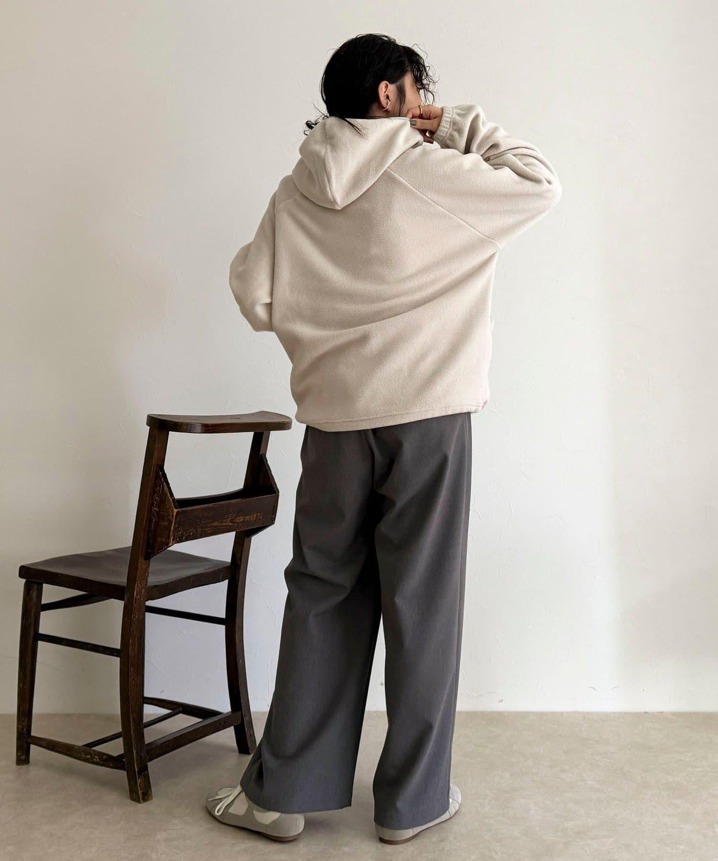 連帽抓絨套頭衫