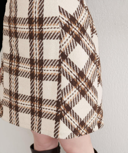 可選長度格紋修身半身裙