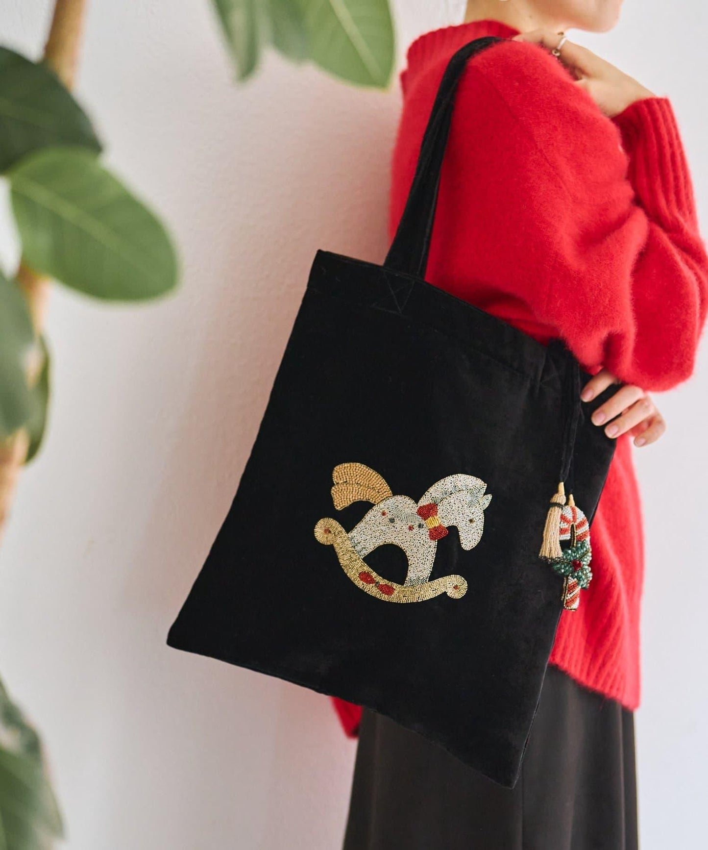 《CITRUS》木馬刺繡托特包