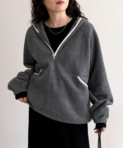 連帽抓絨套頭衫