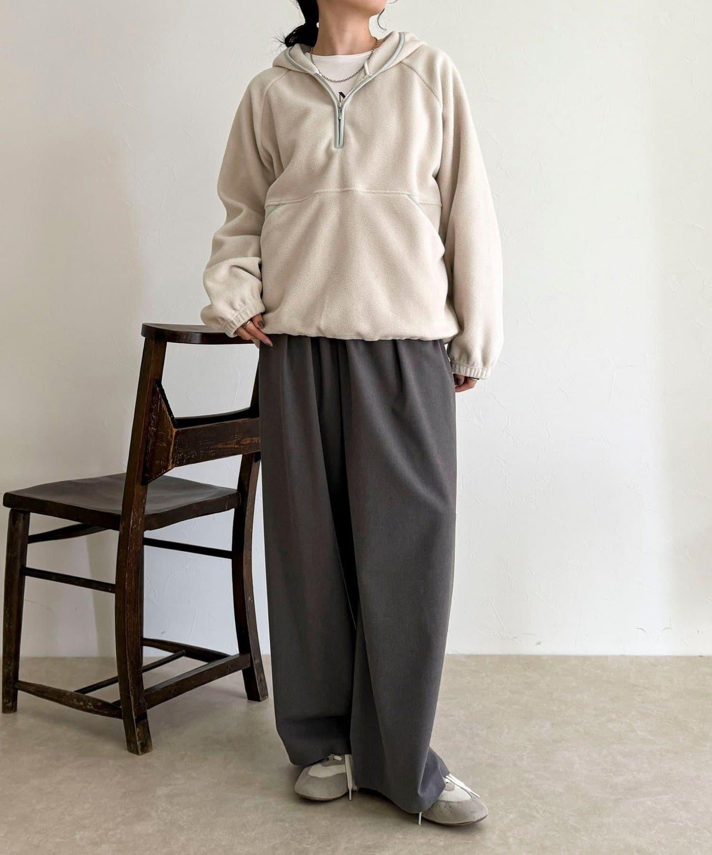 連帽抓絨套頭衫