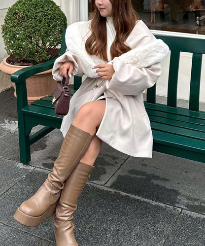 【約會・應援活動也很適合！】毛絨大連帽外套