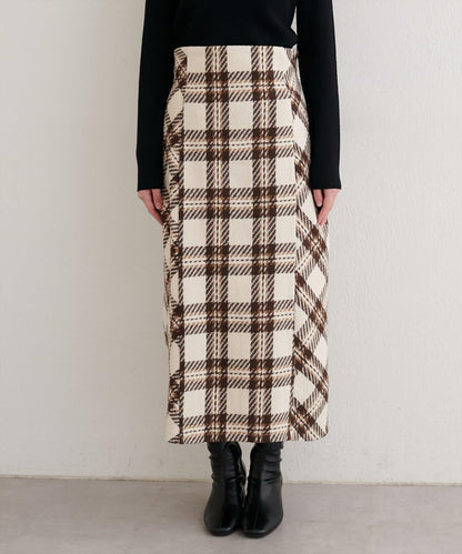 可選長度格紋修身半身裙