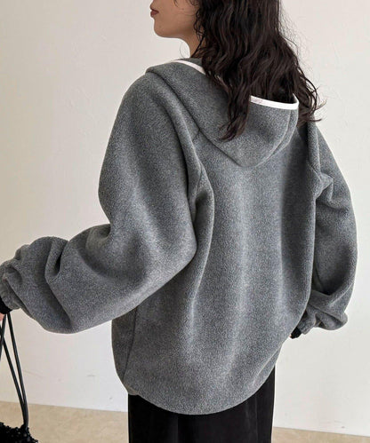 連帽抓絨套頭衫