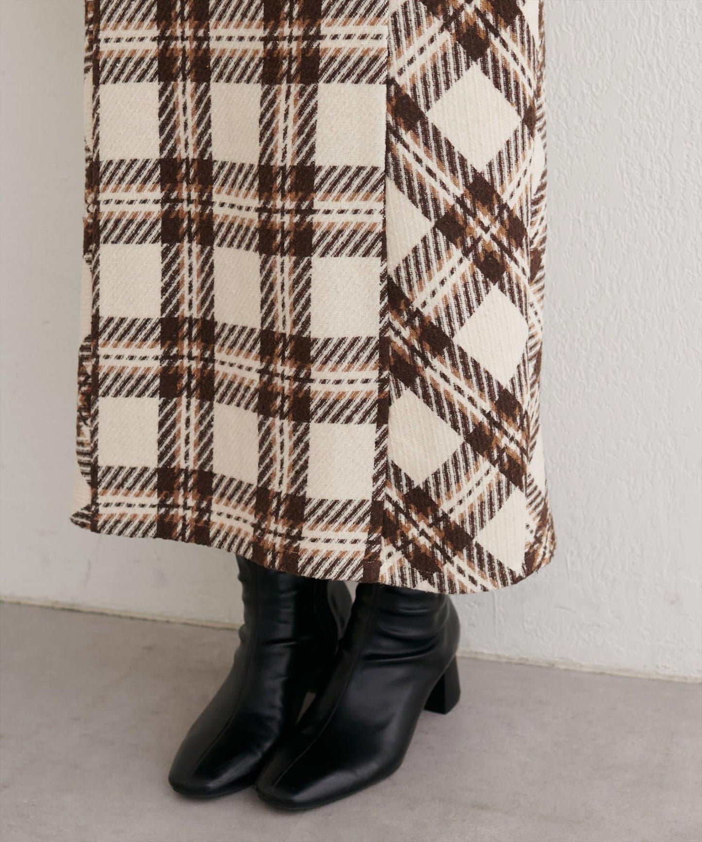 可選長度格紋修身半身裙