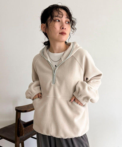 連帽抓絨套頭衫
