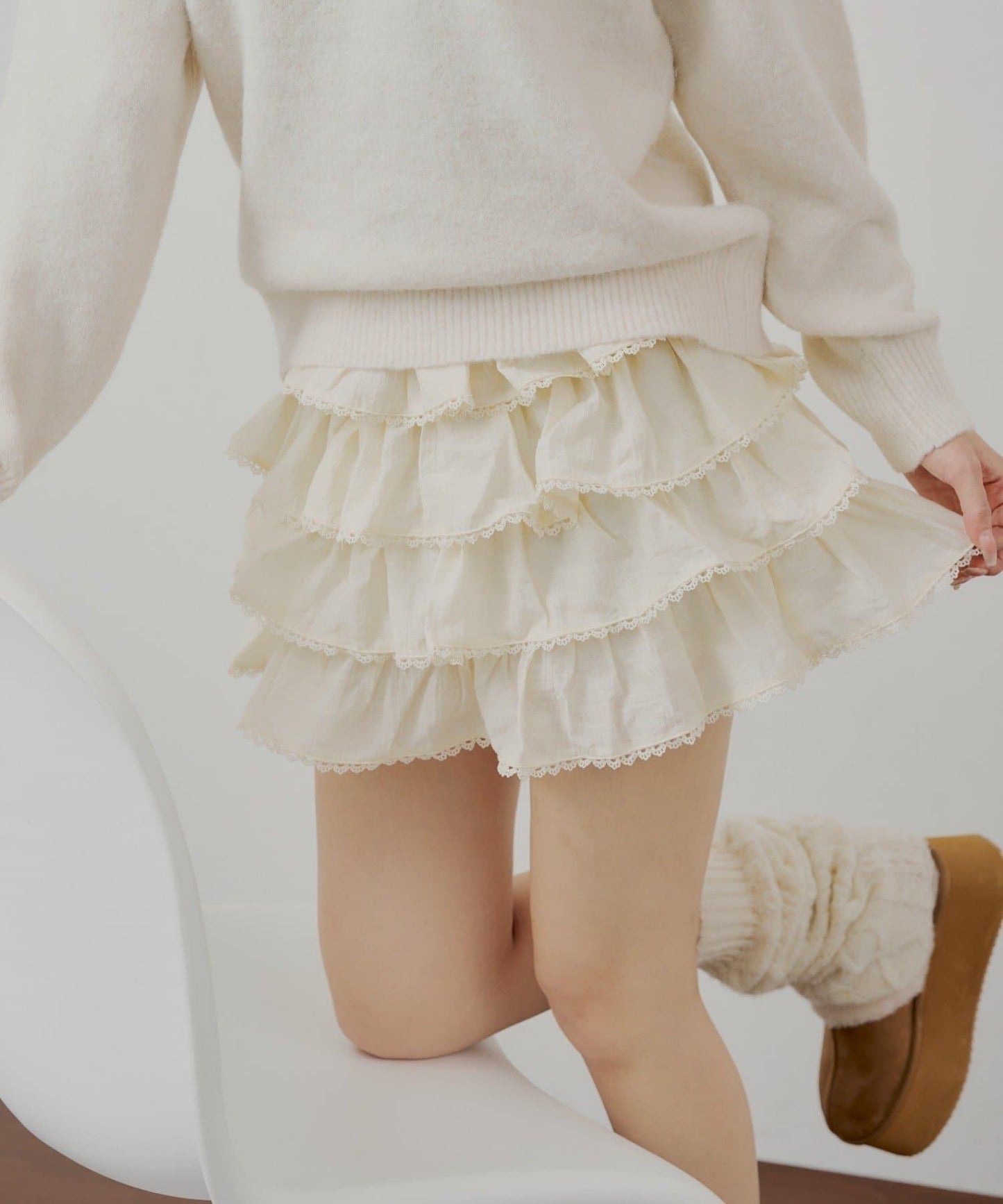 荷葉邊層疊迷你裙