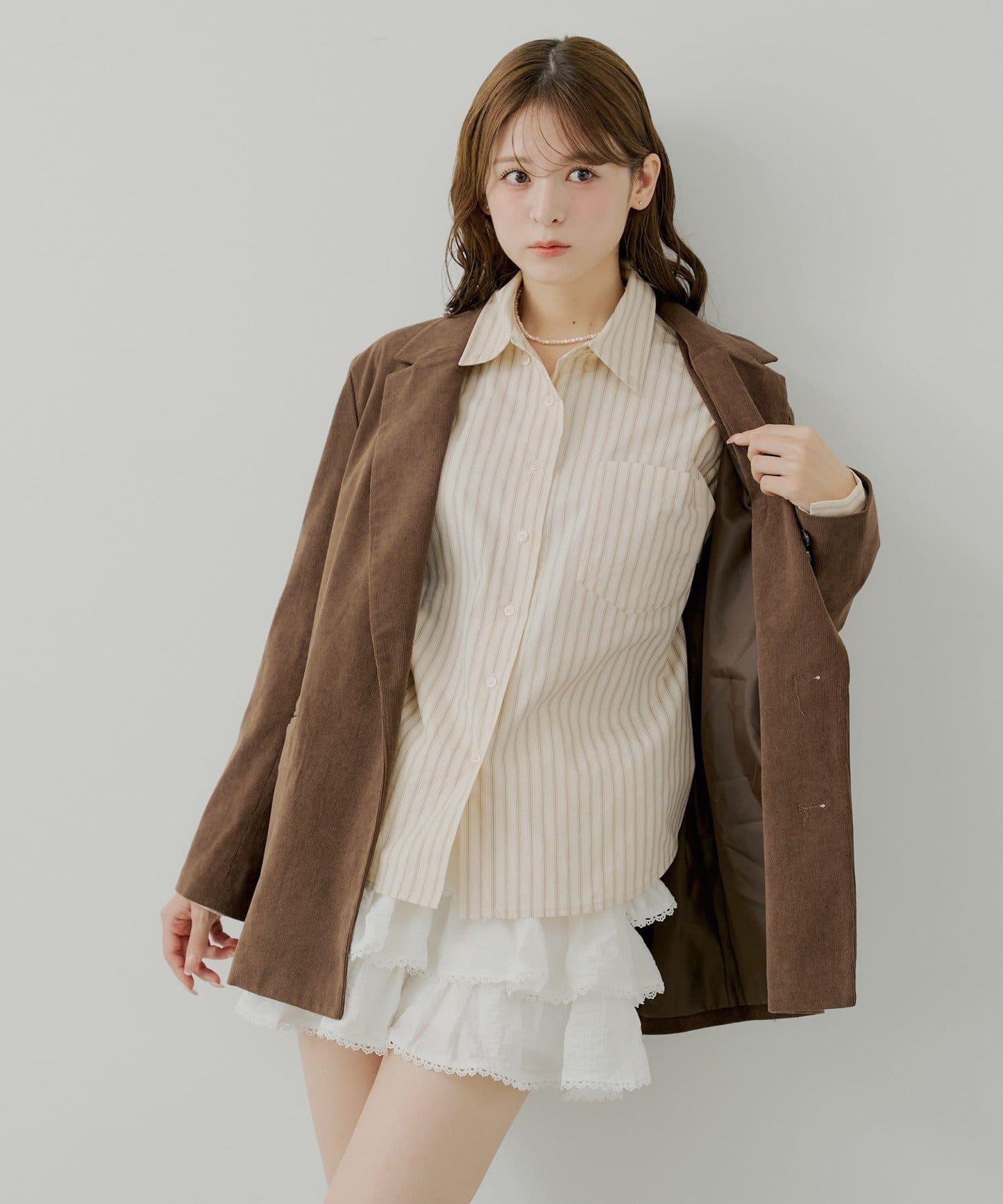 荷葉邊層疊迷你裙