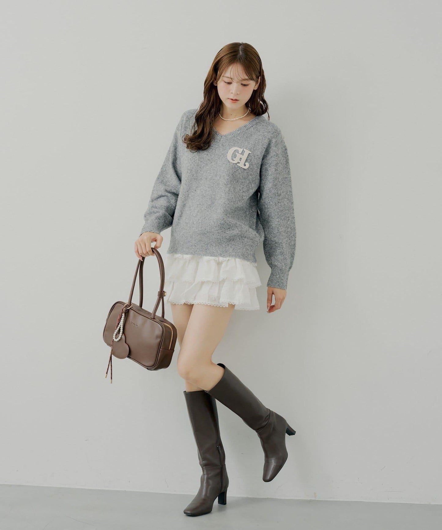 荷葉邊層疊迷你裙