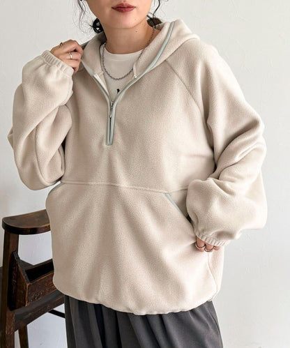 連帽抓絨套頭衫