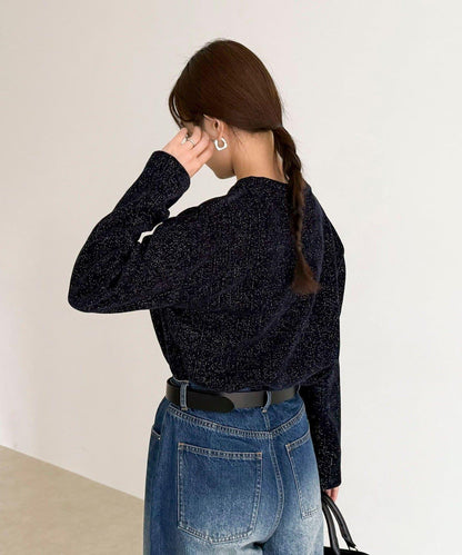 亮片毛線套頭衫