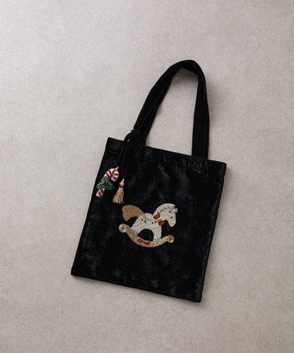 《CITRUS》木馬刺繡托特包