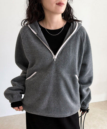 連帽抓絨套頭衫