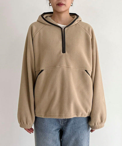 連帽抓絨套頭衫