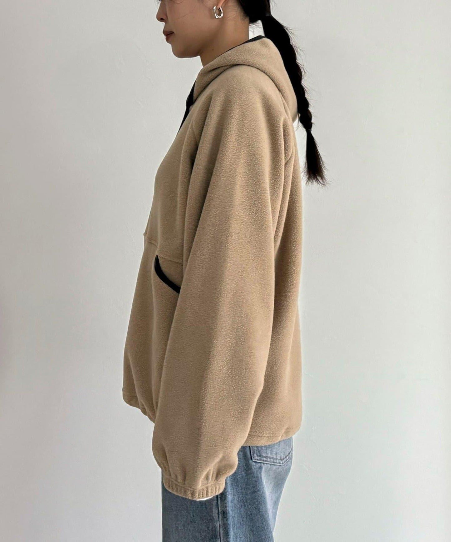 連帽抓絨套頭衫