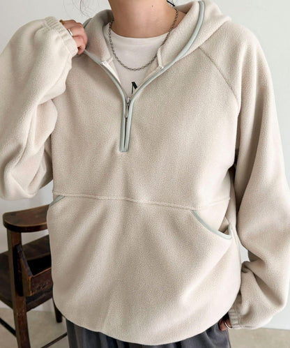 連帽抓絨套頭衫