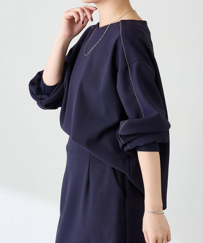 【適合正式場合◎】珠飾線條剪裁套裝/禮服