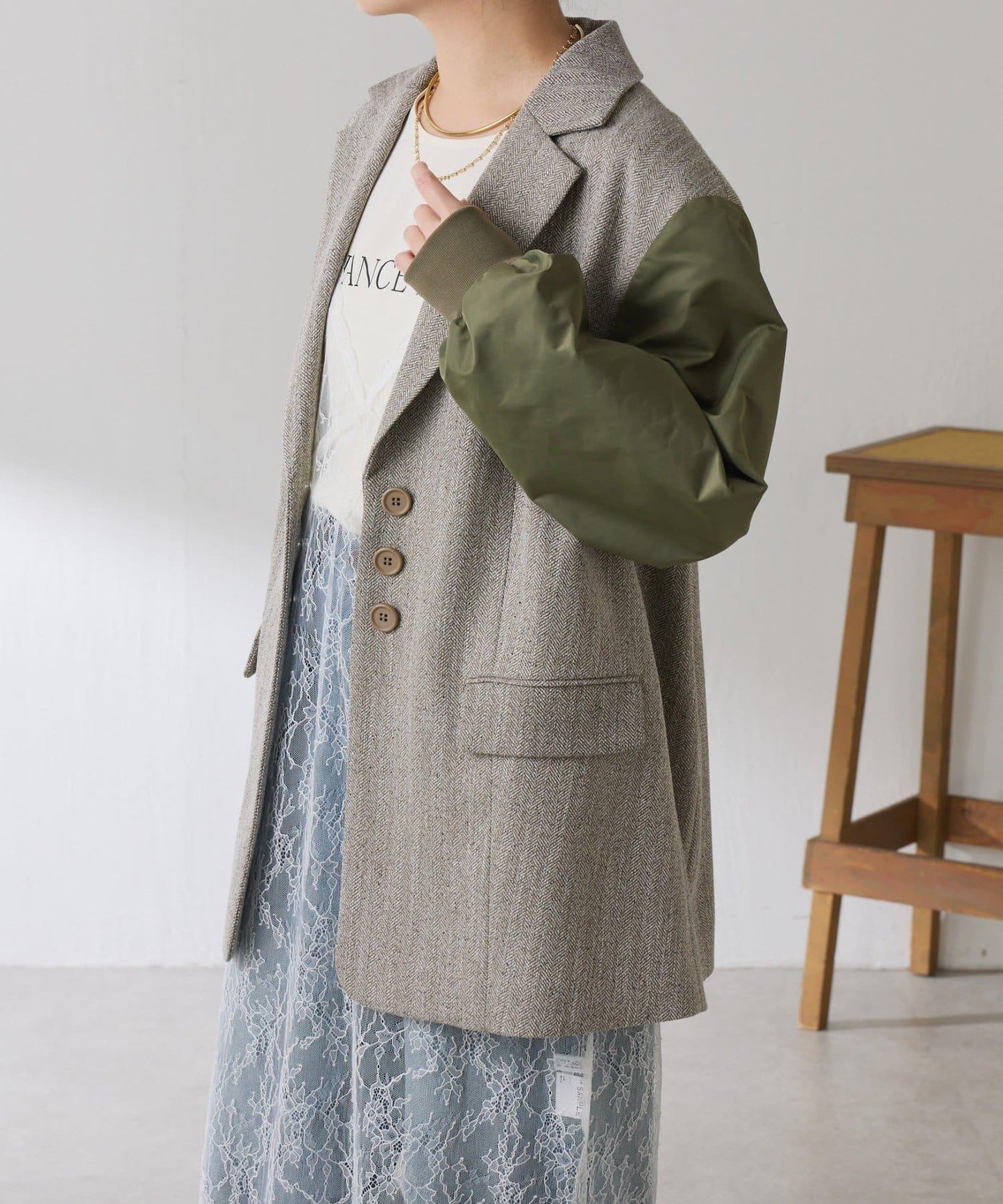 【前後兩穿】2WAY蕾絲吊帶連衣裙/疊穿單品