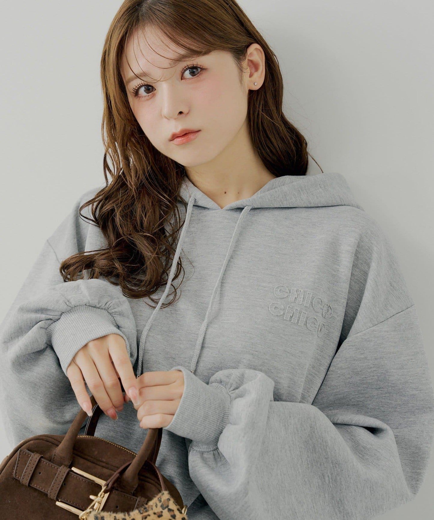 衛衣氣球袖迷你連衣裙