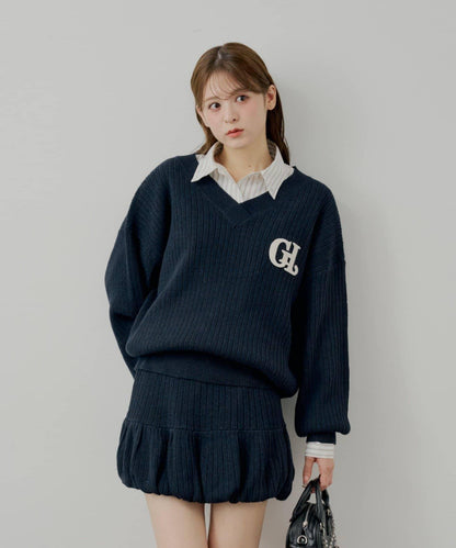 附胸針條紋寬鬆襯衫