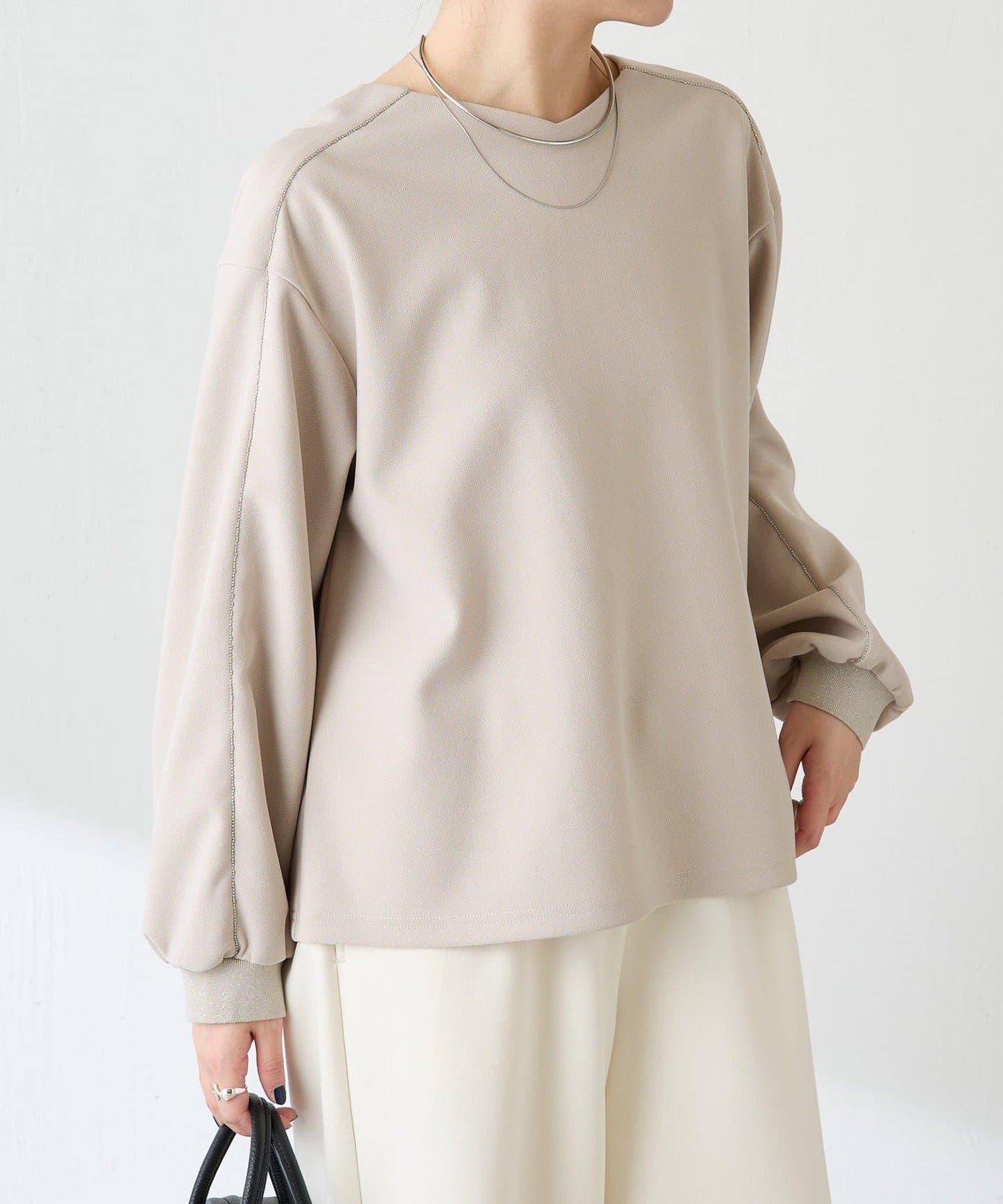 【適合正式場合◎】珠飾線條剪裁套裝/禮服